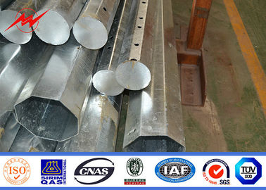 25 - 90ft GR65 تراجع الساخنة المجلفن القطب الصلب ، أعمدة الكهرباء فائدة الصلب