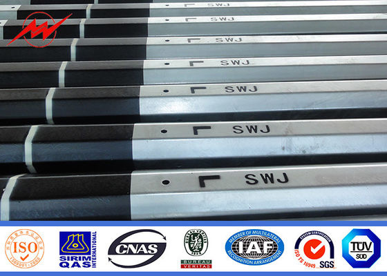 انخفاض الجهد 33kv أعمدة نقل الطاقة ، المضادة للصدأ الصدأ المجلفن البولنديين