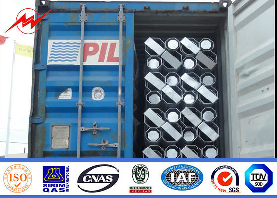 انخفاض الجهد 33kv أعمدة نقل الطاقة ، المضادة للصدأ الصدأ المجلفن البولنديين