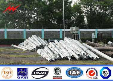 3MM سمك 40ft 500KG Gr65 القطب الطاقة الكهربائية ، أعمدة نقل الكهرباء
