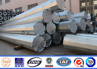 الصف 65 الصلب 60 قدم ارتفاع القطب الكهربائي المجلفن لخط نقل 138kv