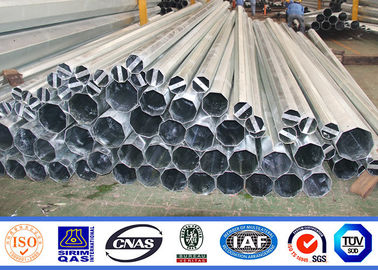 Q345 12m ارتفاع الطاقة الصلب القطب ، الصلب القطب الكهربائي تراجع الساخنة الجلفنة