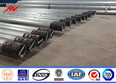 75FT 80FT NGCP نوع E القطب المعدني المجلفن ، خط نقل أعمدة حياة طويلة
