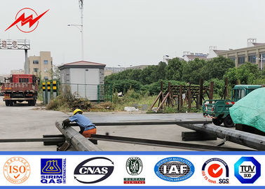 75FT 80FT NGCP نوع E القطب المعدني المجلفن ، خط نقل أعمدة حياة طويلة
