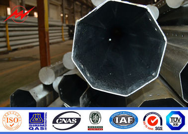 15M تراجع الساخنة المجلفن أنبوبي القطب الطاقة الكهربائية القطب مع المواد ASTM A123