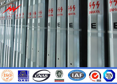 15M تراجع الساخنة المجلفن أنبوبي القطب الطاقة الكهربائية القطب مع المواد ASTM A123