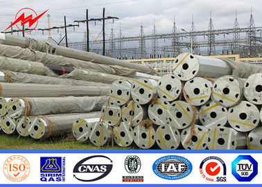 دارة واحدة 69kv ضوء تجاري مجلفن قطب فولاذي 400 مم طول البيتومين
