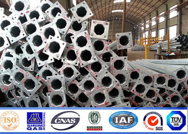 Q235/Q345 قطب طاقة فولاذي 3m-15m مستديرة مقوسة 2.5-20mm التلسط