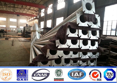 Q235/Q345 قطب طاقة فولاذي 3m-15m مستديرة مقوسة 2.5-20mm التلسط