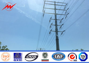 70FT 90FT خط انتقال الصلب القطب القطب غي مثمنة مع البيتومين