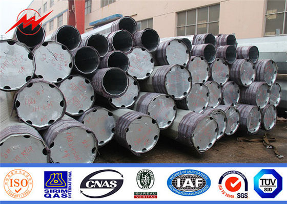 69KV خطوط الطاقة القطب الكهربائي الصلب المجلفن أنبوبي مع البيتومين