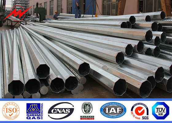 110kv الجلفنة ASTM A123 أعمدة الكهرباء الفولاذية