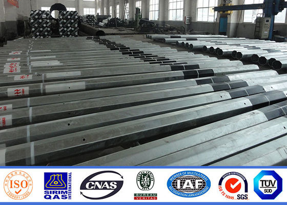 35ft 40ft قطب ناقل كهربائي حرارة غطس الغلاف الصلب توزيع الطاقة