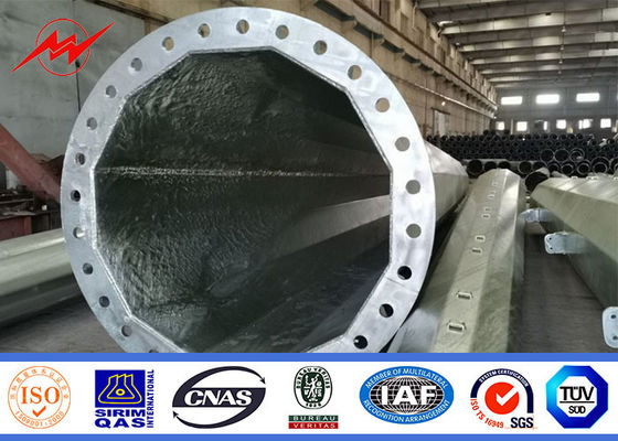 مثمن 80ft 90ft تراجع الساخنة القطب الصلب المجلفن أنبوبي ASTM A123
