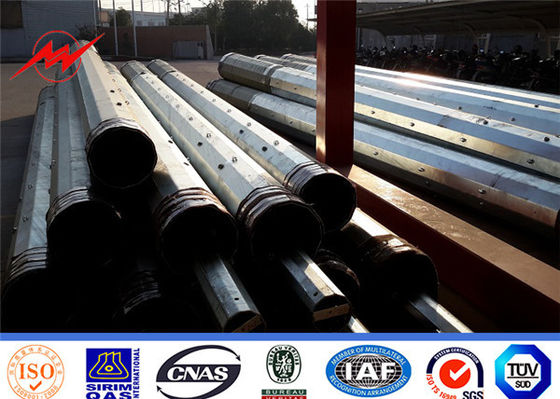 Q345 220 كيلو فولت قطب كهربائي أنبوبي فولاذي 15 سنة ضمان
