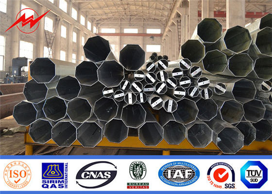 Q345 220 كيلو فولت قطب كهربائي أنبوبي فولاذي 15 سنة ضمان