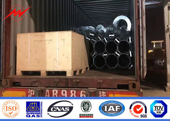 500KV HDG خط نقل الطاقة القطب الصلب أنبوبي