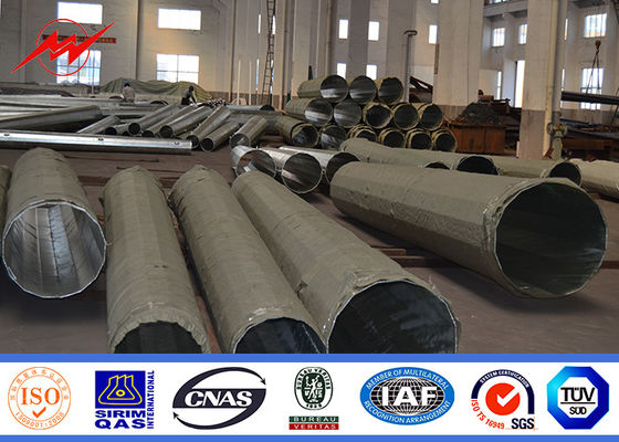 مضلع 12 م ASTM A123 القطب الصلب المجلفن أنبوبي 69KV