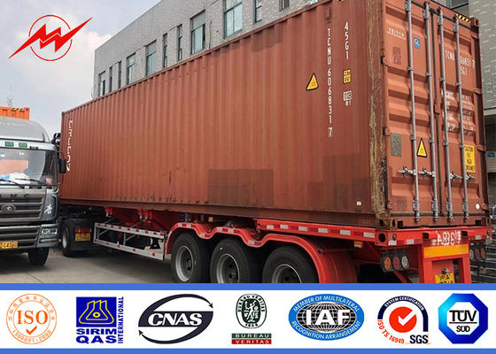 60ft 65ft البيتومين نوع الدفن القطب الصلب المجلفن أنبوبي للنقل