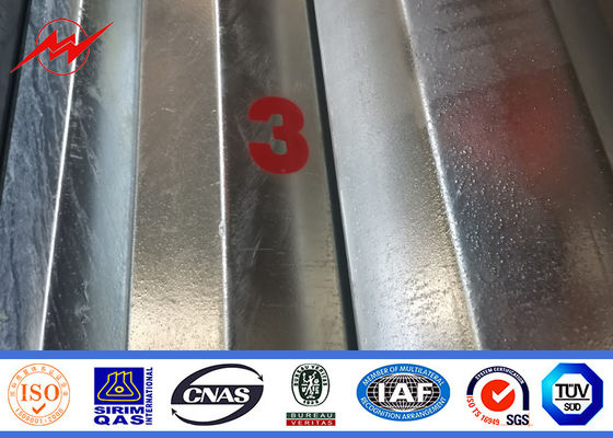 S355JR القطب أنبوبي الصلب المجلفن توزيع الكهرباء نقل الطاقة