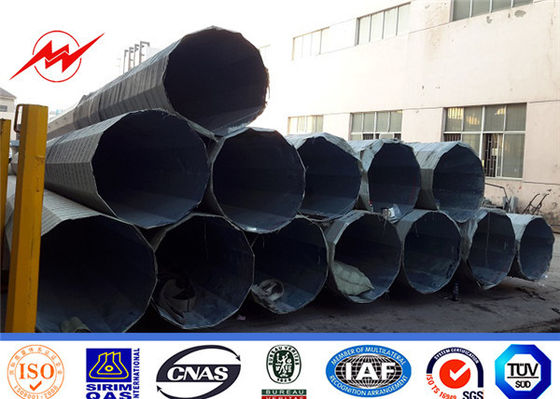 ASTM A 123 قطب كهربائي أنبوبي فولاذي مثمن مدبب من الدوائر التلفزيونية المغلقة