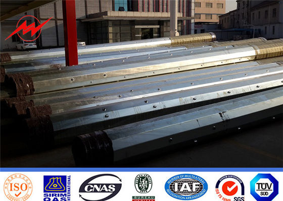 ASTM A 123 قطب كهربائي أنبوبي فولاذي مثمن مدبب من الدوائر التلفزيونية المغلقة