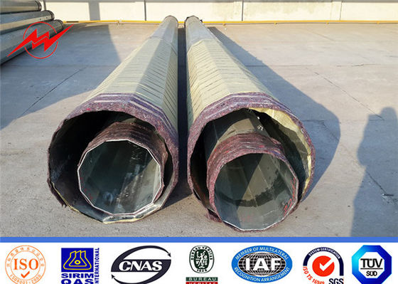 ASTM A 123 قطب كهربائي أنبوبي فولاذي مثمن مدبب من الدوائر التلفزيونية المغلقة