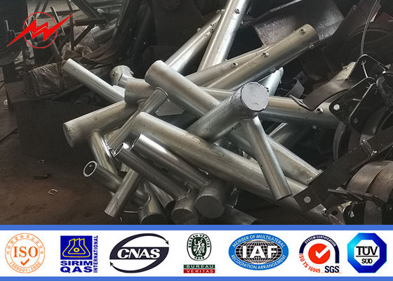 Q235/Q345 قطب طاقة فولاذي 3m-15m مستديرة مقوسة 2.5-20mm التلسط