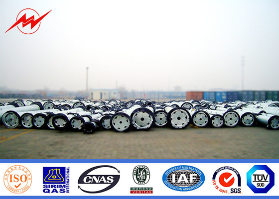 قطب طاقة الفولاذ الكهربائي المعالج 110kv 132kv 230kv خط نقل