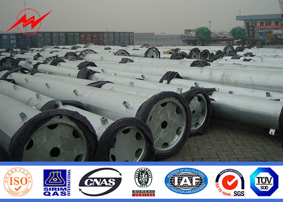 قطب طاقة الفولاذ الكهربائي المعالج 110kv 132kv 230kv خط نقل