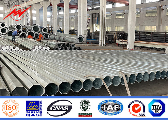 35ft 40ft قطب ناقل كهربائي حرارة غطس الغلاف الصلب توزيع الطاقة