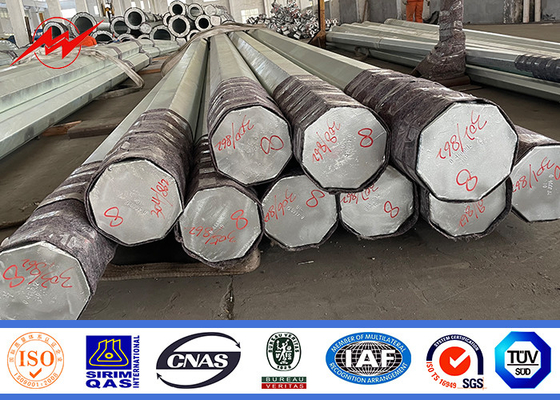 نشر الألياف البصرية الكونغو قطب الفولاذ المغلف 8m 11m 12m 10KN 20KN