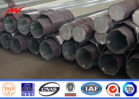 ناقل الطاقة الكهربائية قطب الصلب الأنبوبي Q345 86um غزل الساخن