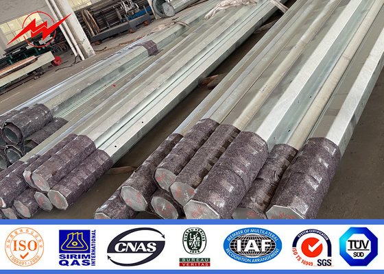 المهنية Astm A123 الصلب أنبوبي نقل القطب الكهربائي المجلفن Gr65