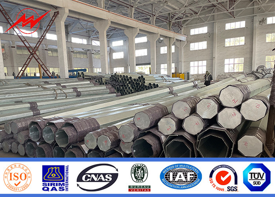50FT 60FT قطب الطاقة الكهربائية مع الحد الأدنى لقوة العائد من 235n / mm2