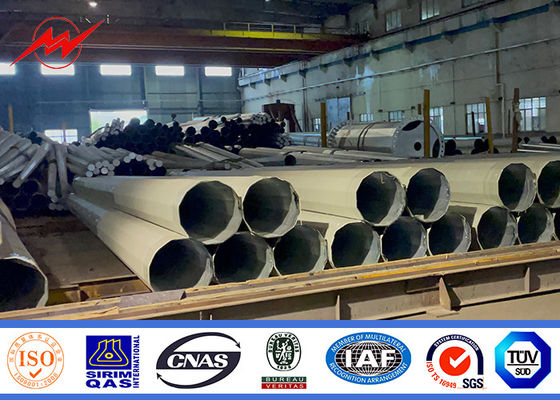 قطب طاقة فولاذي طوله 14 متر مع لحام غير سلس لجذب جمالي في الفلبين