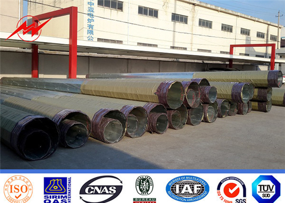 60ft قطب طاقة الصلب المغلف مع خيارات الطول والقطر قابلة للتخصيص