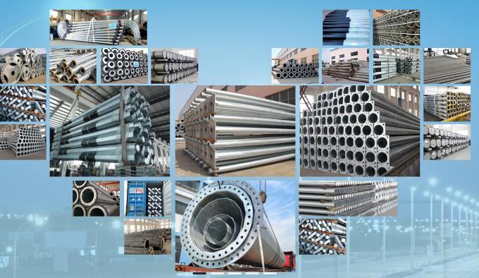 8m 10m 12m حرارة غطس قطب الطاقة الصلب المغلف مع غطاء مسحوق البوليستر الملون 2