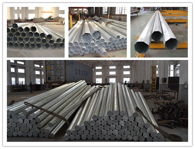 80ft 3Scections 1200 كجم/1680 كجم/2000 كجم من الفلبين NGCP عمود الأعمدة الصلب الكهربائية القياسية 1